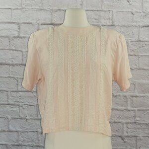 Vintage 80s Silk Lace Top